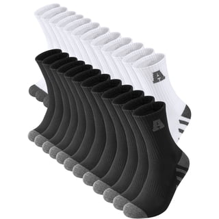 KOITHOT 12 Pairs Mens Crew Socks Athletic Men Socks Sport Cushioned Breathable Socks for Men Size 10-13