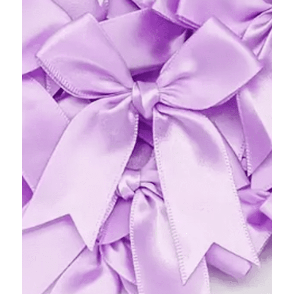 Lavender Satin Ribbon Bows 12 Count