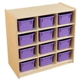 thumbnail image 1 of wood designs storage 12 compartment cubby with trays, 1 of 3