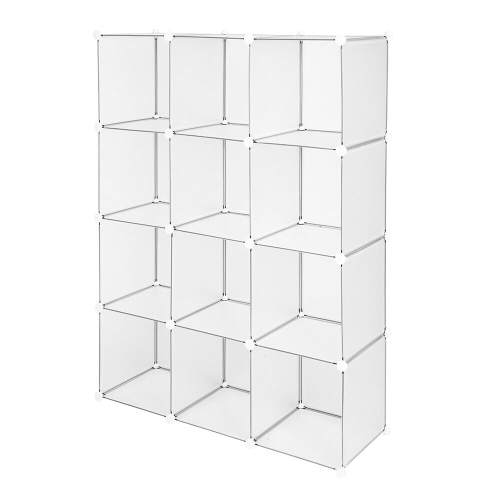 12Cube Book Shelf Storage Steel Frame Closet Organizer Bookcase