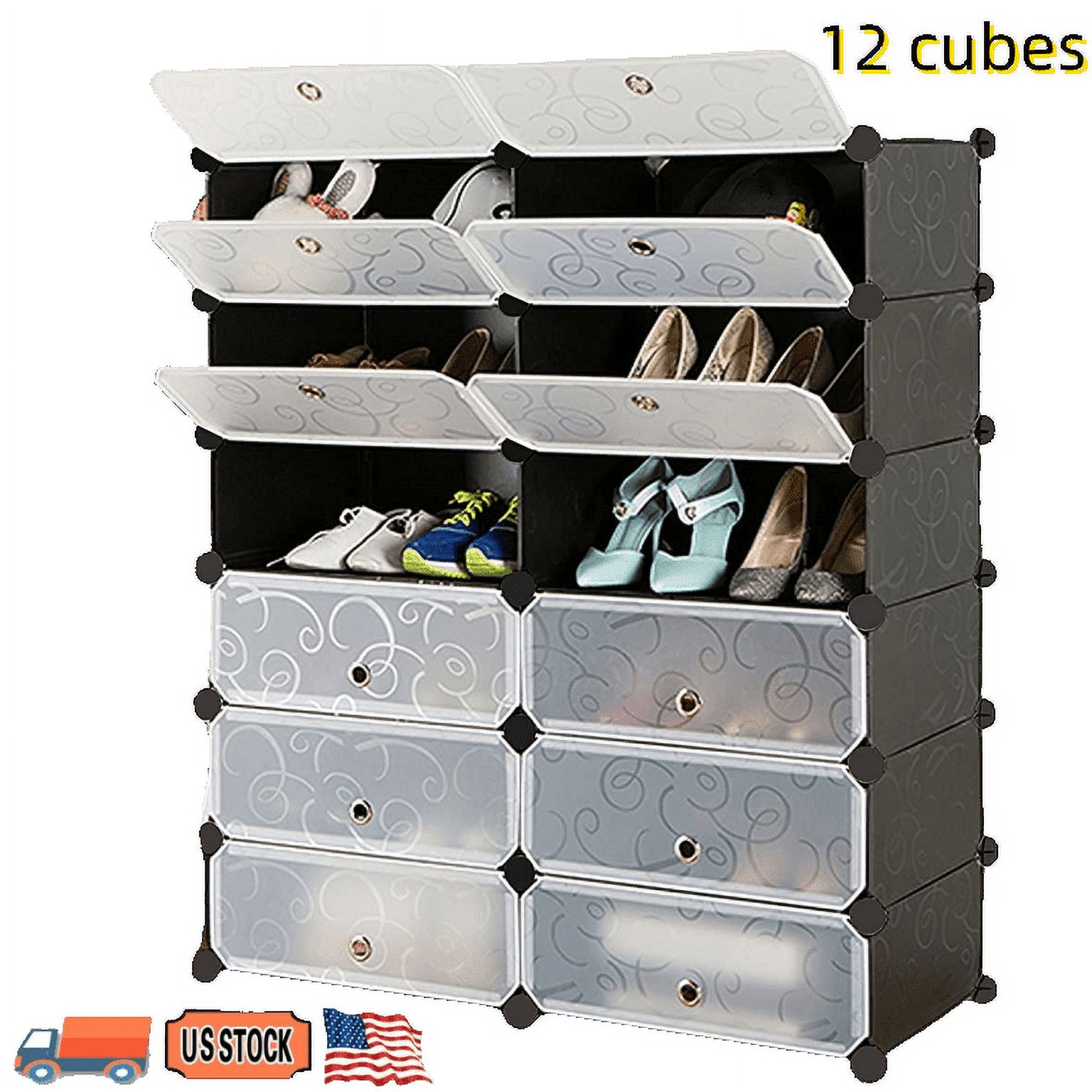 5 Tiers Shoe Rack Tall Shoe Organizer Shoe Storage Vertical Shoe Shelf