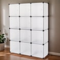 thumbnail image 1 of 12-Cube Modular Storage Shelf, Closet & Toy Organizer Bookcase Cabinet, White, 1 of 9