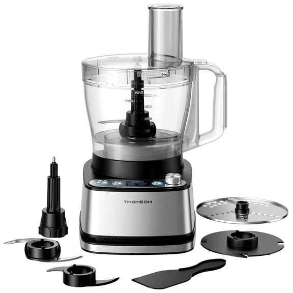 12 Cup 1000W Food Processor with 4 Programs & Pulse Function