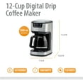 thumbnail image 1 of 12-Cup Digital Drip Coffee Maker, Stainless Steel, TM-129CM, 1 of 6