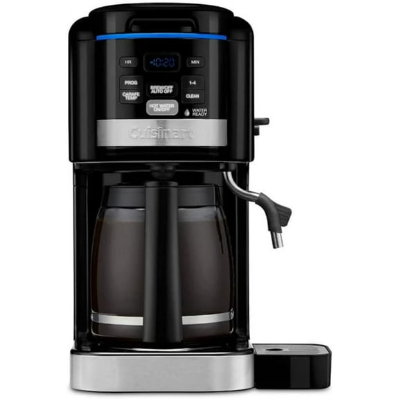 12-Cup Dual-Function Coffee Maker - Programmable, Hot Water System, New Black