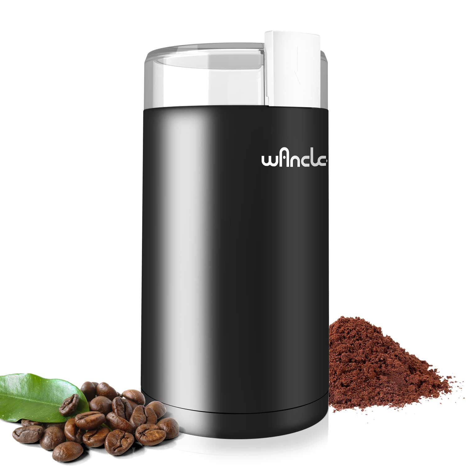  Aroma Housewares Mini Coffee Grinder and Electric Herb Grinder  with 304 Stainless Steel Grinding Blades and a See-through Lid (40 g.),  White, 40g: Home & Kitchen