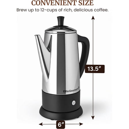 12-Cup Electric Coffee Percolator