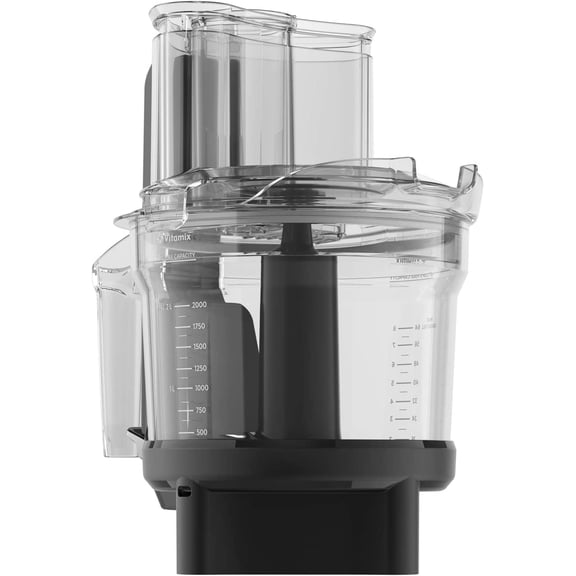12-Cup Food Processor Attachment with SELF-DETECT, BPA-Free, with Multi-Use Blade and Two Reversible Discs, Compatible with Ascent and Venturist Series Blenders
