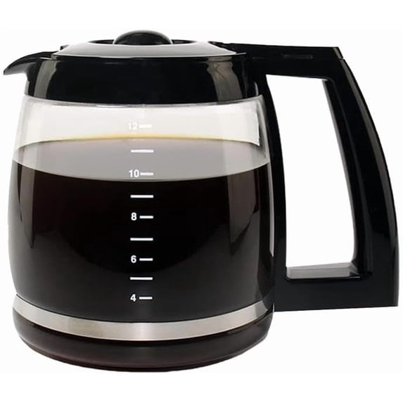12-Cup Glass Carafe Replacement for Cuisinart Coffee Maker Models DCC-1200 | Part# DCC-1200PRC