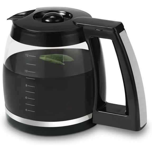 12-Cup Glass Coffee Carafe Replacement Compatible with Makers- Pot 12 Cup Fits Models DCC-1200PRC, DCC-1100BK, DGB-550BK, CHW-12, SS-12