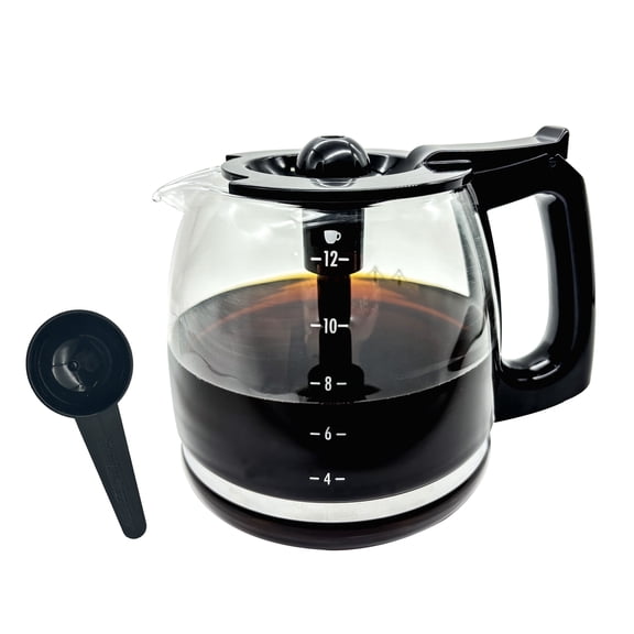 12-Cup Glass Coffee Maker Carafe Replacement, Compatible with Hamilton Beach Models 49902, 49904, 49905, 49911,49915, 49934,49317, 49620, 49467