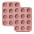thumbnail image 1 of Bakdcore 12 Cup Muffin Pan, Carbon Steel Cupcake Tin, Non Stick Muffin Tins for Making Muffin Cakes,Bread, Tart(2-Count), 1 of 6