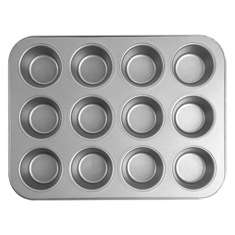 P&P CHEF 12 Cup Muffin Pan, Cupcake Pan, Non-stick Stainless Steel Baking  Tin Tray for Mini Muffin Cupcake Tart, Easy Release & Clean, Non-toxic 