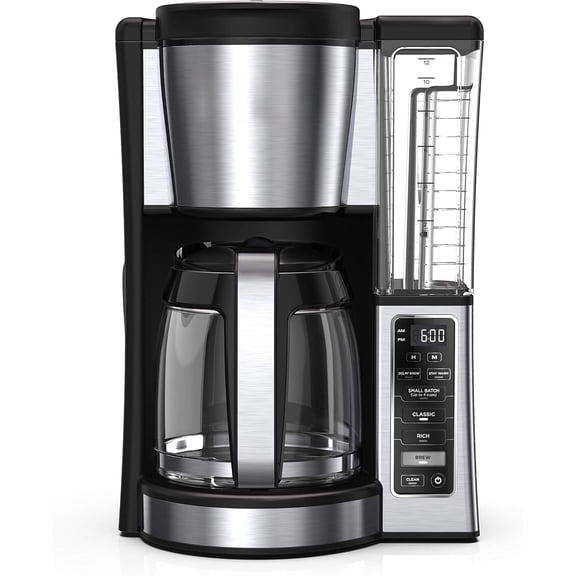 12-Cup Programmable Coffee Brewer, 2 Brew Styles, Adjustable Warm Plate, 60oz Water Reservoir, Delay Brew