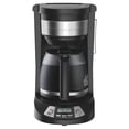 thumbnail image 1 of 12 Cup Programmable Coffee Maker - Black - Drip Coffee Machine, Nonstick Hot Plate, Brew Pause, 1 of 10