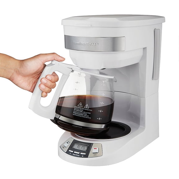 12 Cup Programmable Coffee Maker - WHITE