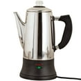thumbnail image 1 of Home Marketplace 12-Cup Electric Coffee Percolator - Stainless Steel Coffee Maker for Strong, Flavorful Brew | No Paper Filters Needed, Easy Serve, Nostalgic Design - by Fox Valley Traders, 1 of 7