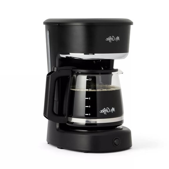 12-Cup Switch Coffee Maker Black: Electric Drip Coffee Machine, 60 oz Capacity, Dishwasher-Safe Parts