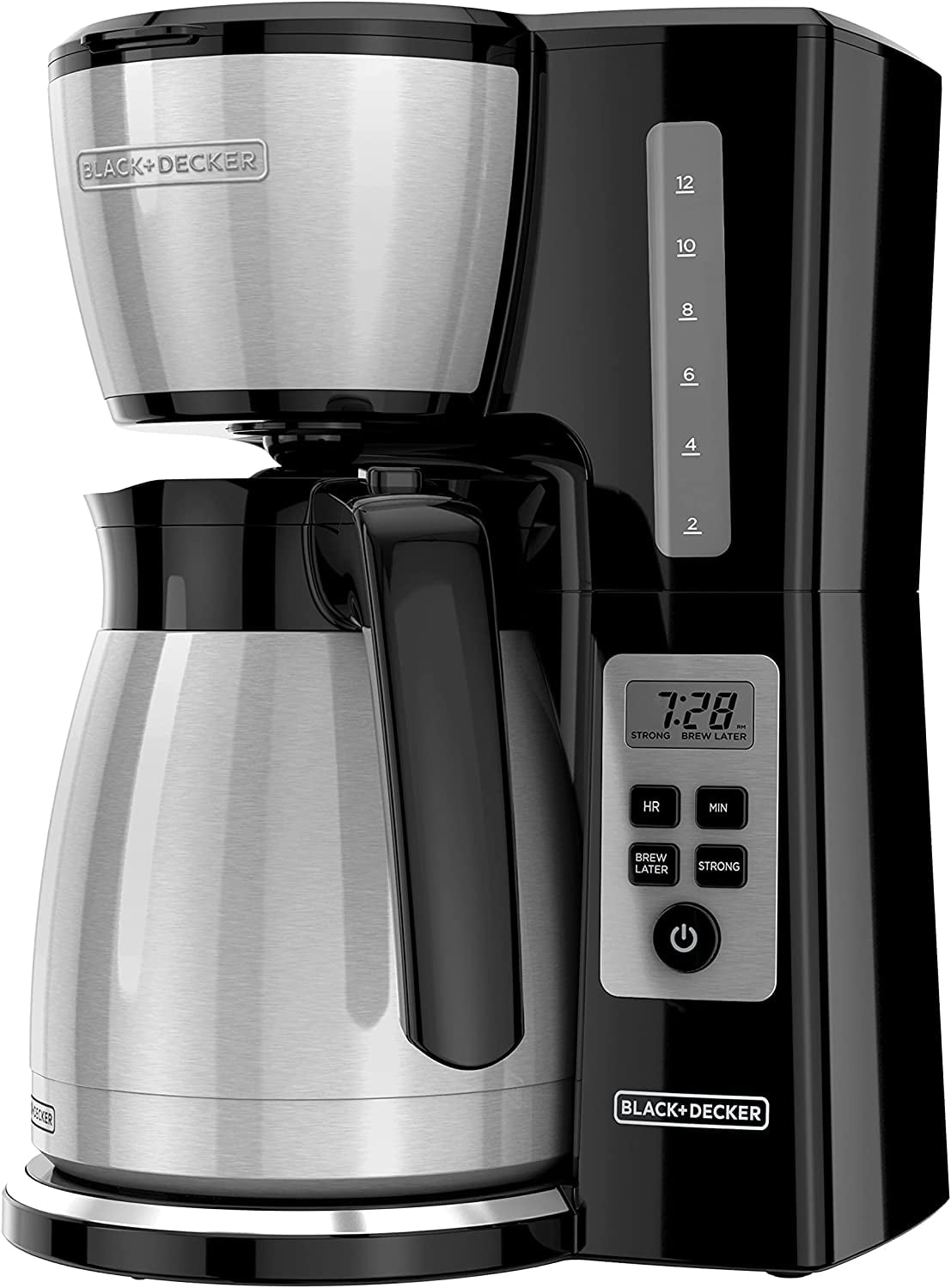 12 Cup Thermal Programmable Coffee Maker with Brew Strength and VORTEX ...