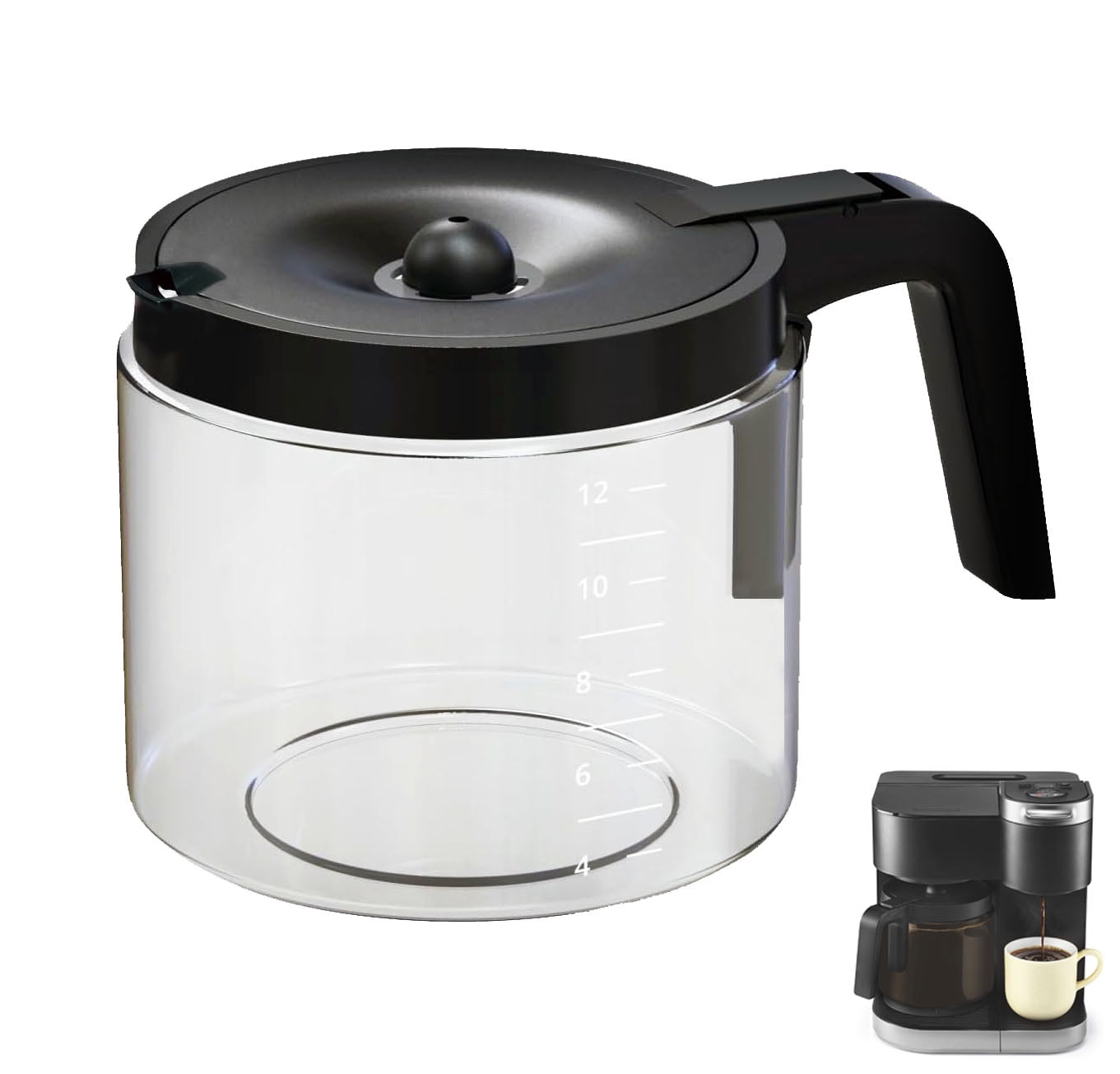Mr. Coffee glass carafe on Keurig K-Duo