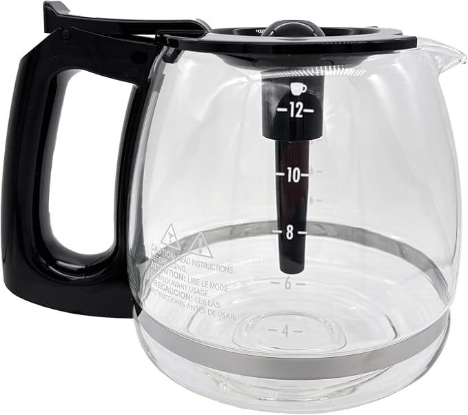 allcup 12-Cup Replacement Carafe, Borosilicate Glass, Compatible