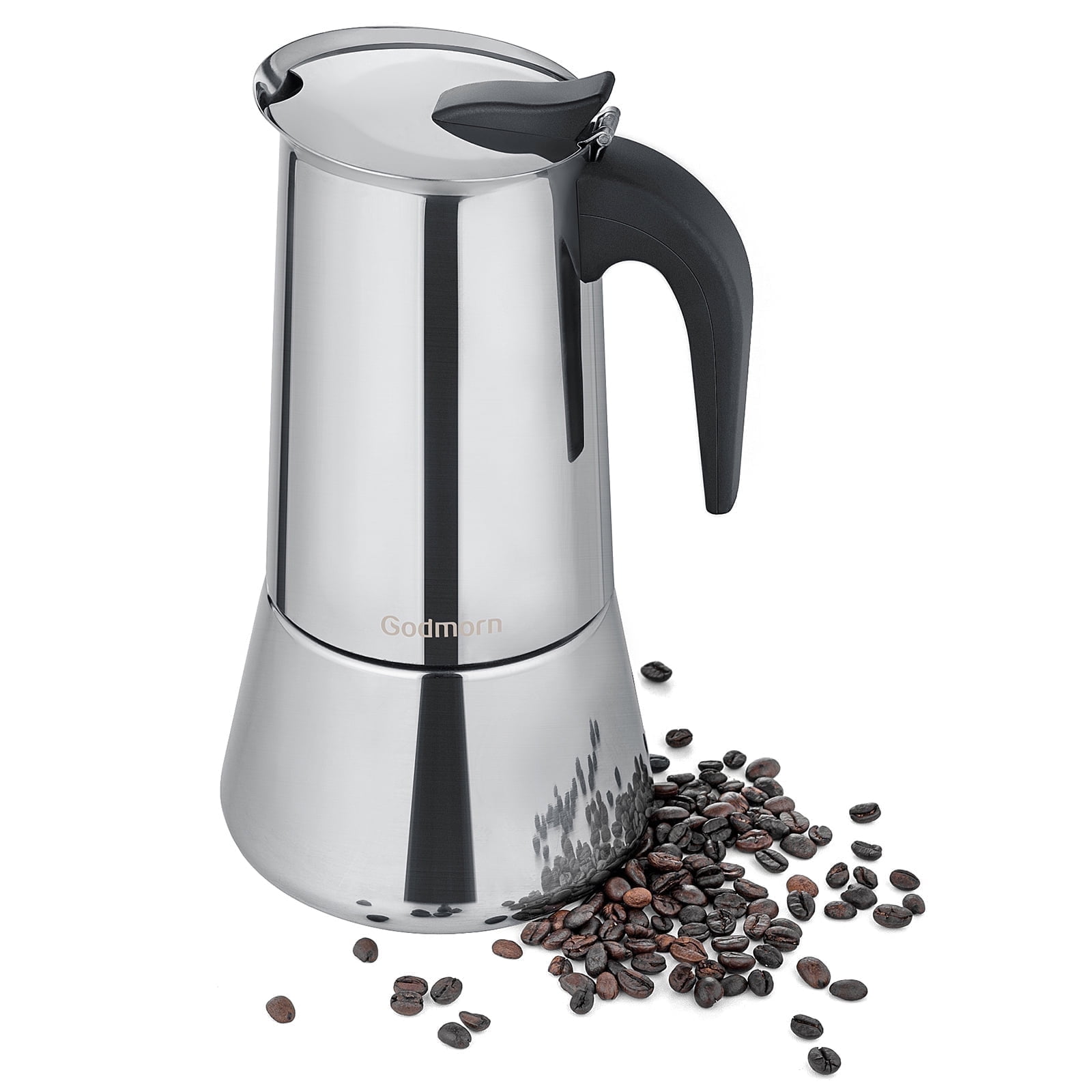 YEERSWAG 12 Cups Stainless Steel Moka Coffee Pot, 600ML Manual