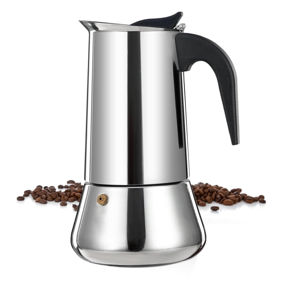 12 Cups Stainless Steel Moka Coffee Pot Stovetop Espresso Coffee Maker, Moka Pot with Coffee Percolator Design,  for Camping or Home Use,Italian Stovetop Espresso Maker 600ml/20oz