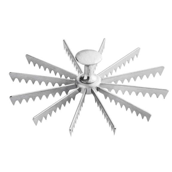 12 Cut Aluminum Cake and Cake Marker - Guide and Divider Cake Cutting Machine Silver Cake Slicing Cutting Machine Baking Tools Kitchen Accessories Cheesecake Pizza Cooking Supplies