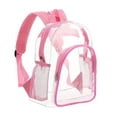 thumbnail image 1 of Kiddopark 12” Cute Clear Backpack Plastic Transparent Bookbag See Through Plastic Bookbag Suitable for Students and Everyday Life(Pink), 1 of 5