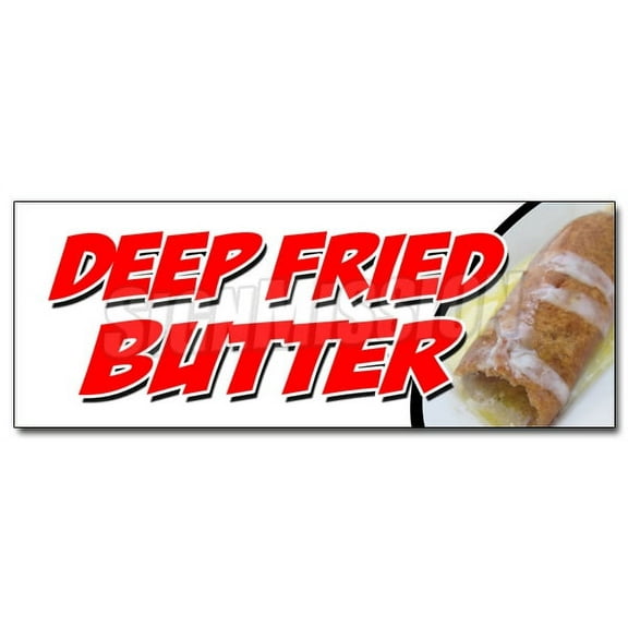 12" DEEP FRIED BUTTER DECAL sticker balls on a stick dipped flavored glazed