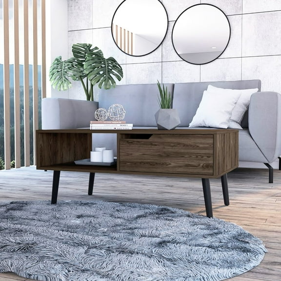 12 Dark Walnut Wine Cabinet With Functional Drawer And Handy Shelf New Haven Placing 1 &