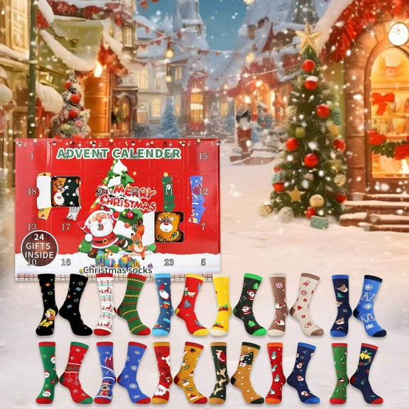 12 Day Festive Sock Advent Calendar Countdown Set For Holiday Celebration With Unique Themed Designs To Welcome The Year 2025