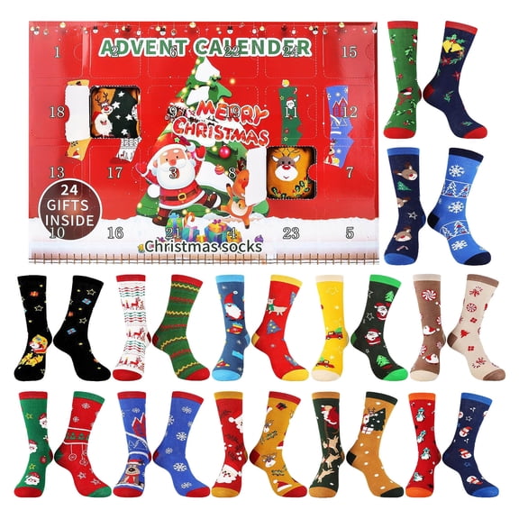 12 Day Festive Socks Countdown Calendar Set For 2025 Arrival Celebration With Unique Themed Designs Holiday Tradition
