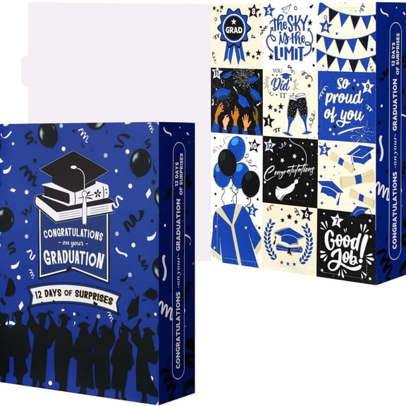 12 Day Graduation Countdown Gift Box Celebration Surprise Keepsake Party Favor For Graduate Classmates Teachers Ceremony Memory Decor Special Milestone Home Decor Housewarming Gift Seasonal Decor