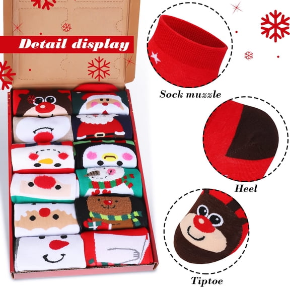 12 Days Christmas Sock Advent Calendar Kids Holiday Countdown