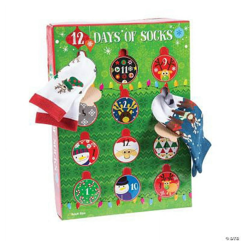 12 Days Of Christmas Socks Gift Set - Party Wear - 12 Pieces 