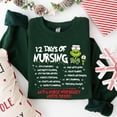 thumbnail image 1 of 12 Days Of Nursing Sweatshirt, Nurse, Festive Medical Pullover, Cozy Nurse Shirt, Nurse Sweatshirt All Size S-5XL, 1 of 5