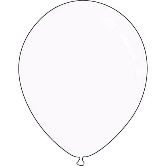 12" Decomex Standard White Birthday Party Decoration Celebration Supply Latex Helium Balloons - Bag of 100