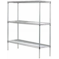 12" Deep x 24" Wide x 63" High 3 Tier Chrome Starter Shelving Unit