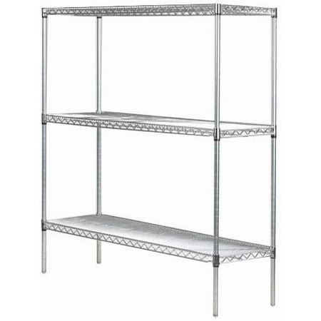 12" Deep x 24" Wide x 63" High 3 Tier Chrome Starter Shelving Unit