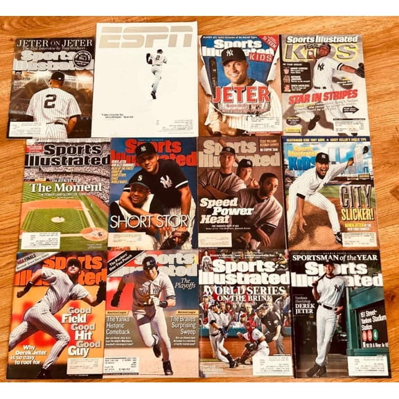 12 Derek Jeter NY Yankees Sports Illustrated SI for Kids ESPN magazines