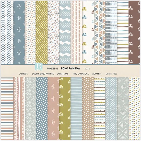 12 Designs 24 Sheets Christmas Scrapbook Paper Double Sided 12 x12 inch - Printing Pattern Decoupage Decorative Craft Paper Pad for Junk Journals Bullet Journal Card Making Background