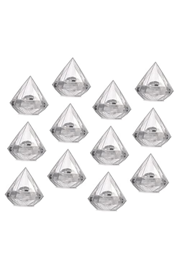 12 Diamond-Shaped Candy Storage Boxes: Perfect for Weddings & Parties!