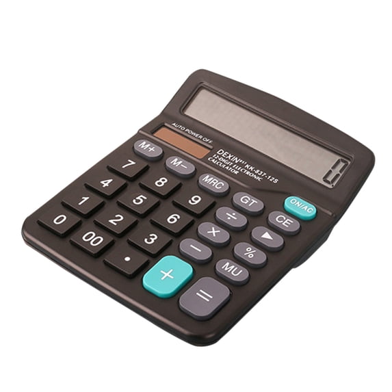 12 Digit Calculator, Dual Power Solar and Battery Desktop Calculator with Large LCD Display, Basic Financial Calculator for Office, School, Business, and Accounting Use