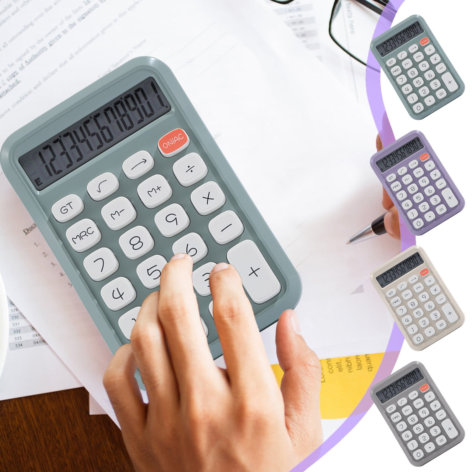 Electric Calculator For Home Office With 10 Digit Tilted LCD Display - View #10