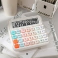 thumbnail image 1 of 12 Digit Desktop Calculator with Large LCD Display, Dual Power Tilted Screen Office Function Calculator for Home, School, Business Use, 1 of 6