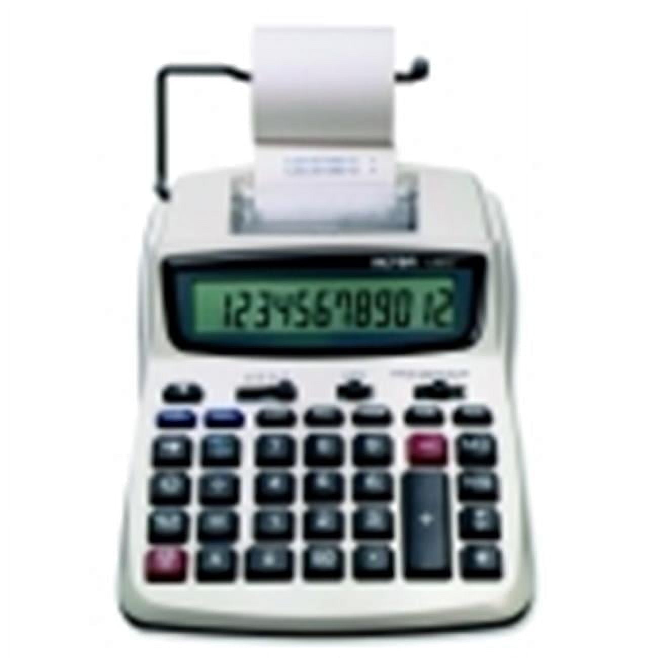 12-Digit LCD 2-Color Commercial Compact Printing Calculator