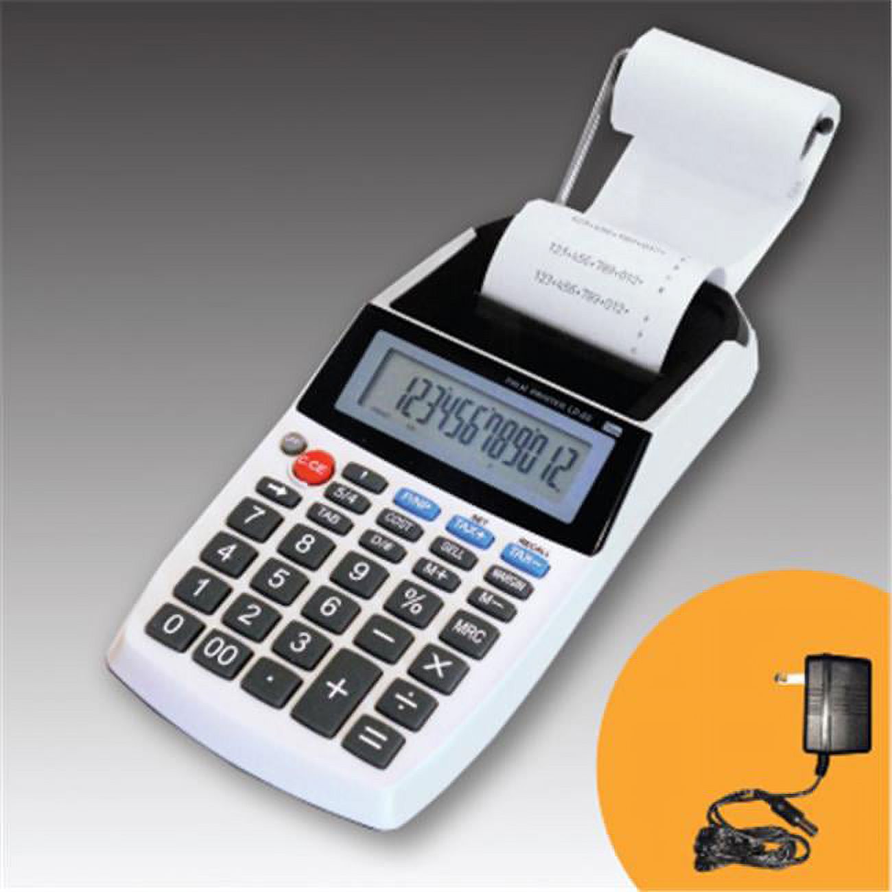 Adall Calculator Handheld 12 Digit LCD AC/DC Handheld Printer Calc. w AD-10 adapter - Walmart.com