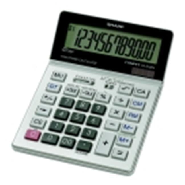 12-Digit LCD Commercial Dual Power Portable Desktop Calculator - Gray