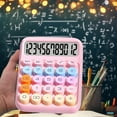 thumbnail image 1 of 12-Digit LCD Desktop Calculator - Mini Pocket-Size Basic Standard Calculator for Home, School & Office - Includes Non-Slip Base - Battery Not Included, 1 of 9